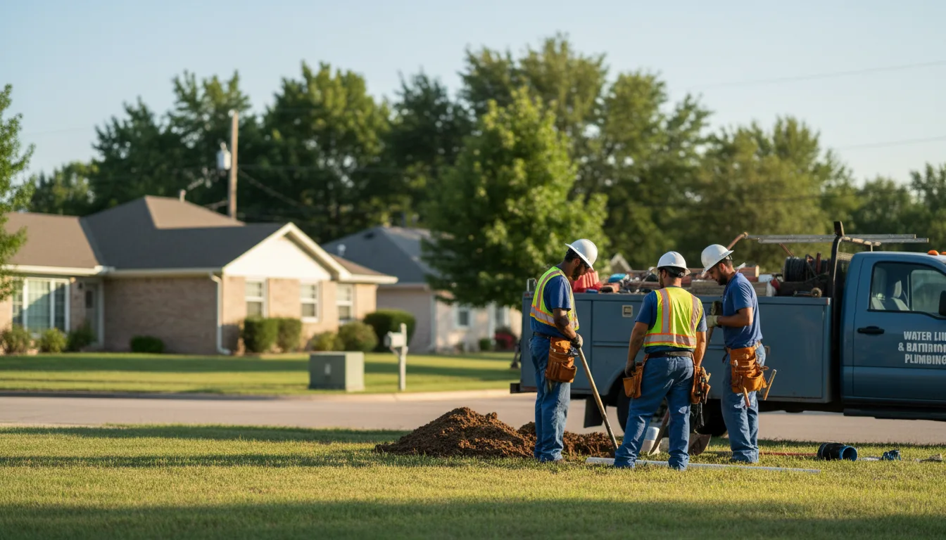 Residential water line and bathroom plumbing service in Rocky Ridge, OH